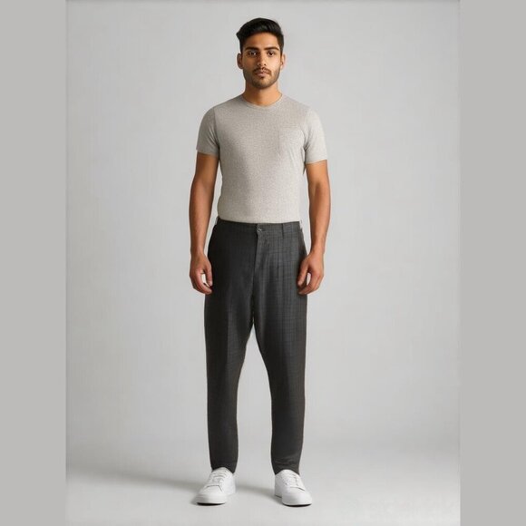 A Fish Named Fred Men's Green Khaki Plaid Pants - Picture 1 of 10